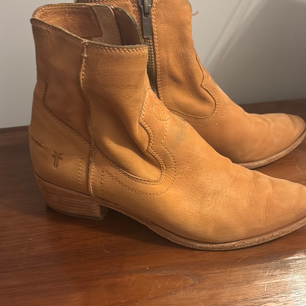 Frye Tan Ankle Boots
